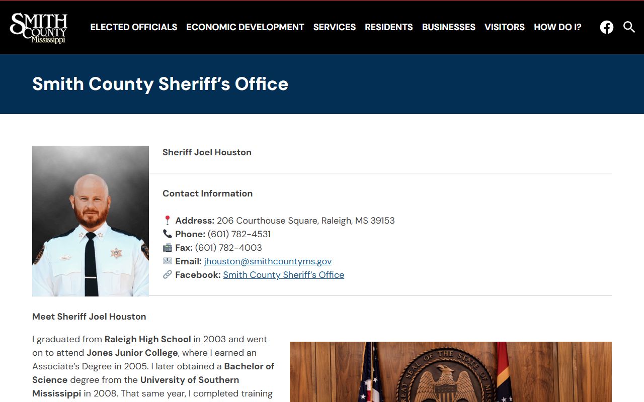 Smith County Detention Center sheriff office inmate lookup page
